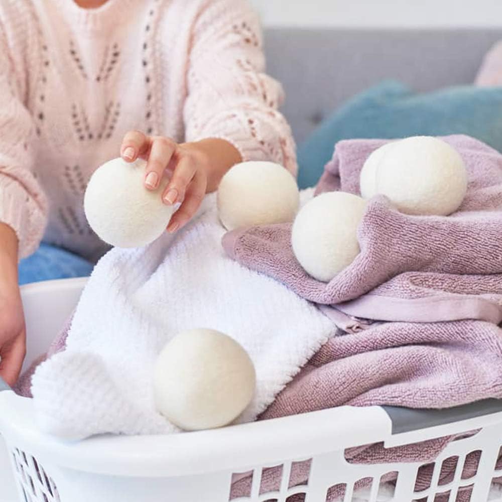 Raffaelo Wool Ball, Wool Dryer Balls XL Premium Reusable Natural Fabric Softener Pet Fur Hair