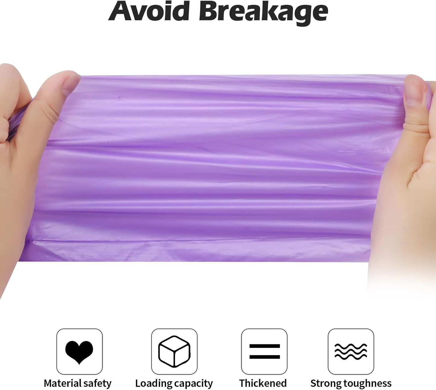 2-4 Gallon Portable Trash Bags,120 Counts Thicken portable Small Garbage Bags for Office