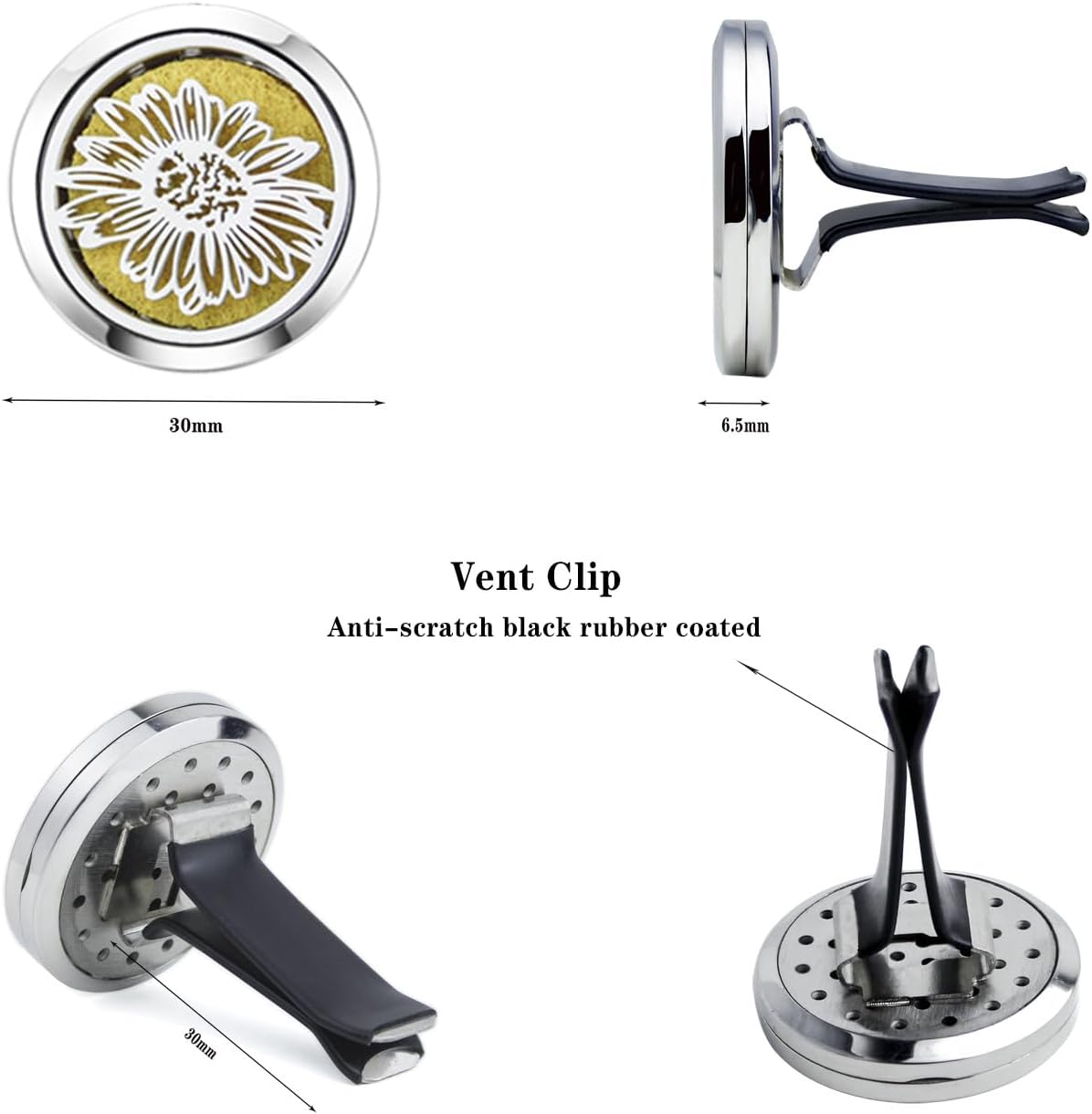 Sunflower Essential Oil Car Diffuser Vent Clips Car Diffuser Aromatherapy Vent Clip Air Freshener