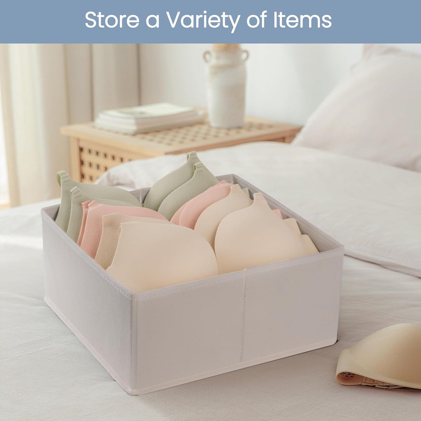 Criusia Drawer Organizer Clothes, 24 Pack Underwear Drawer Organizers, Foldable Closet Organizers