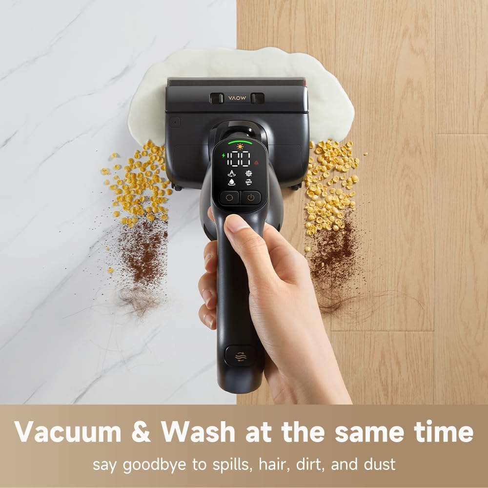 MOVA M10 Cordless Wet Dry Vacuum Cleaner 180° Lie-Flat Smart Vacuum Mop All in One for Hard Floor