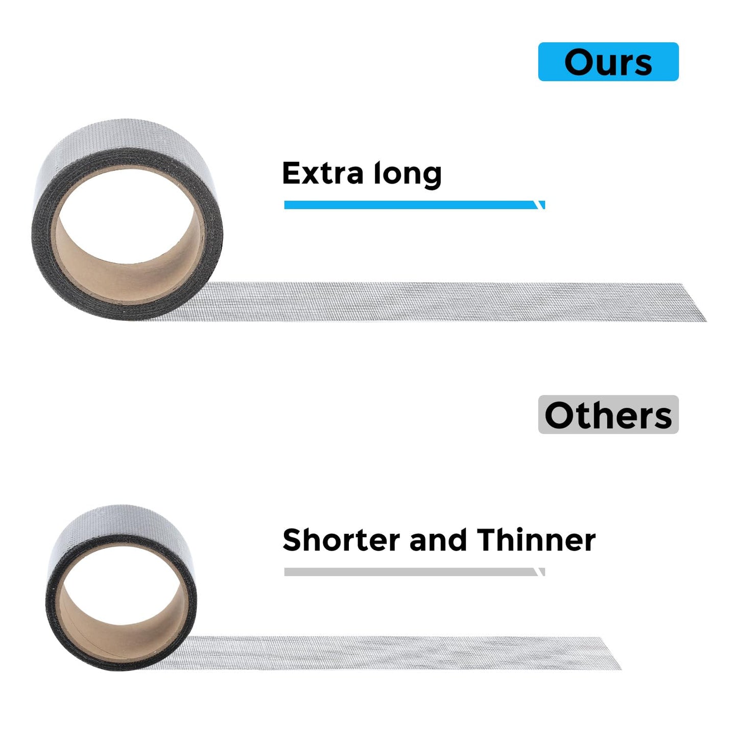 Grey Window Screen Repair Tape, 4IN X 20FT (240IN) Screen Repair Kit for Windows or Doors, Strong