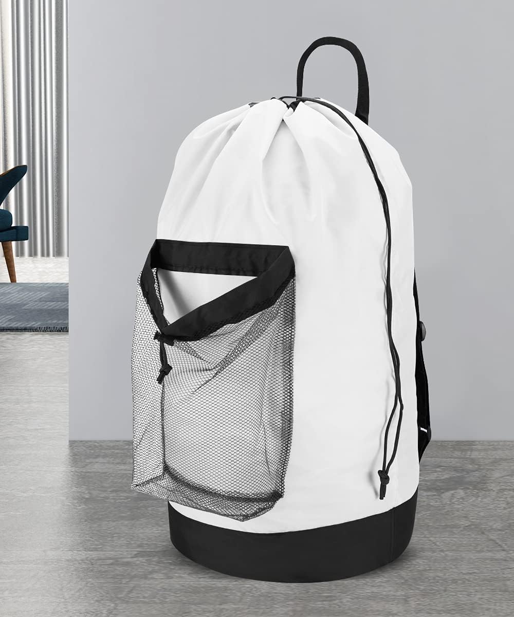 Dalykate Backpack Laundry Bag, Laundry Backpack with Shoulder Straps and Mesh Pocket Durable Nylon
