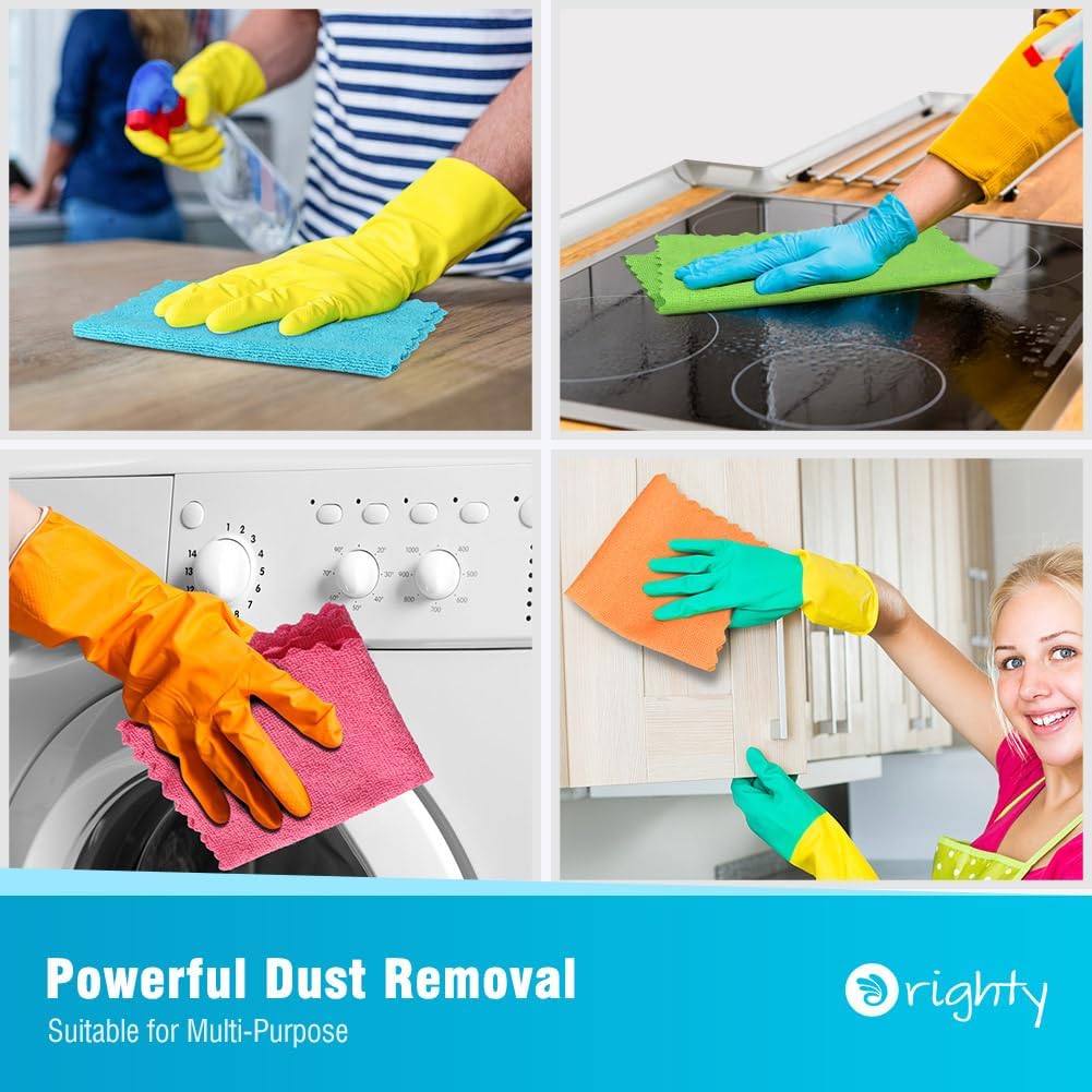 Orighty Microfiber Cleaning Cloths, Pack of 150, Highly Absorbent Cleaning Supplies, Lint Free