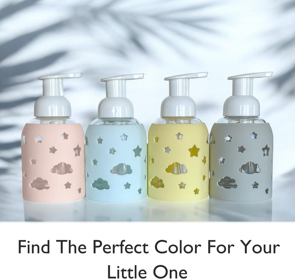 SoCal Suds & Company Glass Foaming Hand Soap Dispenser, Soft Grip Silicone Sleeve, Refillable Pump