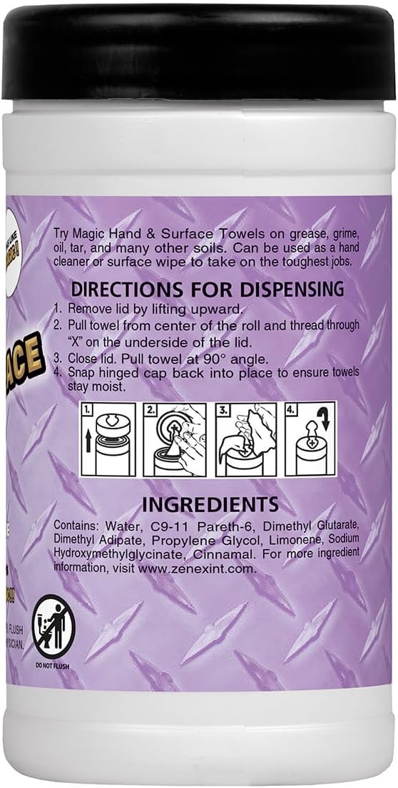 Magic Heavy Duty Cleaning Wipes - Single Sided Hand & Surface Shop Towels | Professional-grade