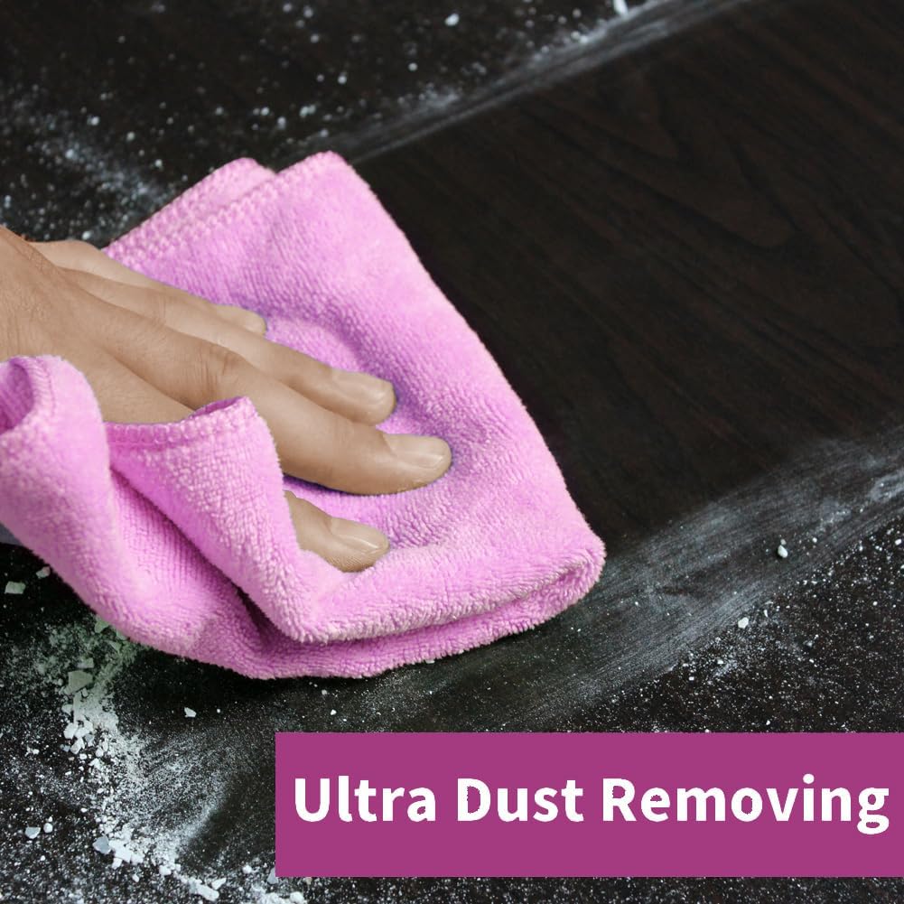 Microfiber Cloth 6Pack Cleaning Rags Absorbant Lint Free Cloth for House, Kitchen, Car, Glass