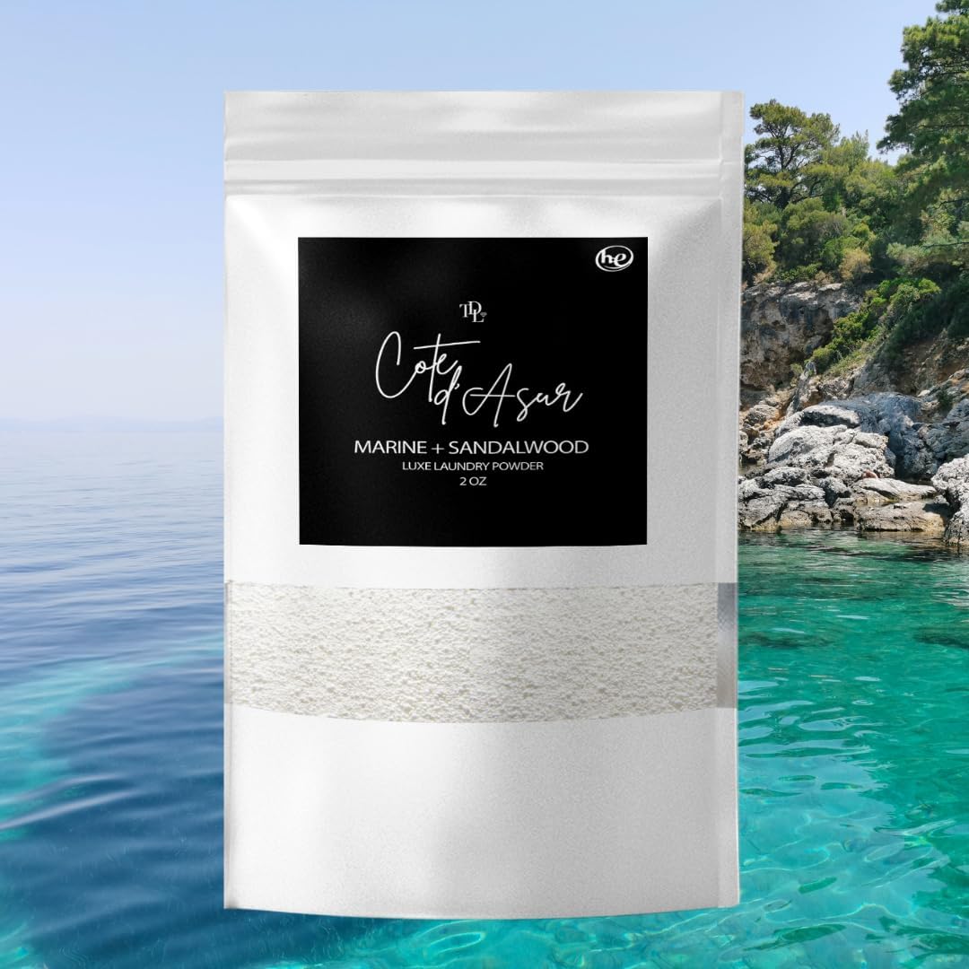 Home 'COTE D'AZUR Laundry Detergent Powder & Laundry Booster – Ultra-Concentrated Marine &