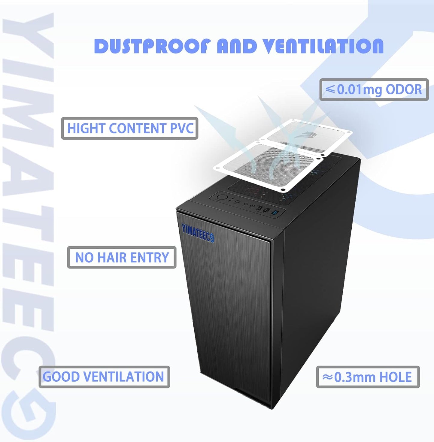 140mm Fan Filter PC Dust Filter Computer Fan Grills Dust Mesh Magnetic Frame PC Case Cover