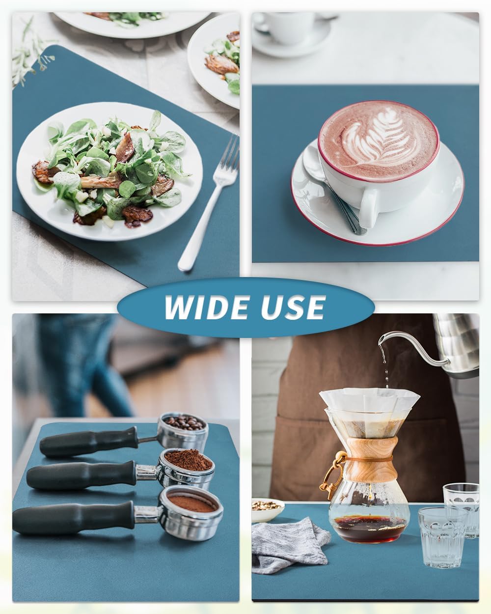 AMOAMI Coffee Mat - Hide Stain Rubber Backed Absorbent Dish Drying Mat for Kitchen Counter - Bar