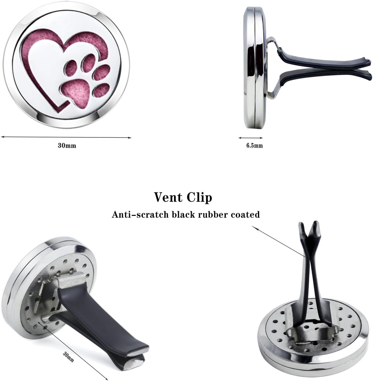 Love Dog Essential Oil Car Diffuser Vent Clips Air Freshener Car Accessories for Women Mother's