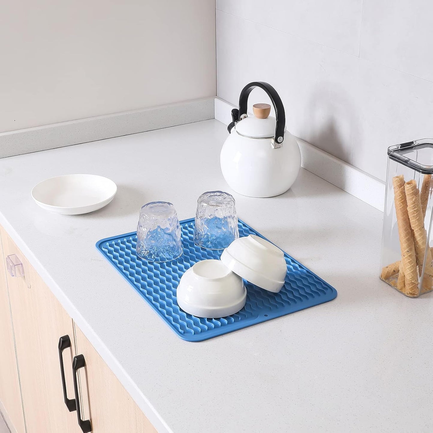 Silicone Dish Drying Mat for Multiple Usage,Easy clean,Eco-friendly,Heat-resistant Silicone Mat for