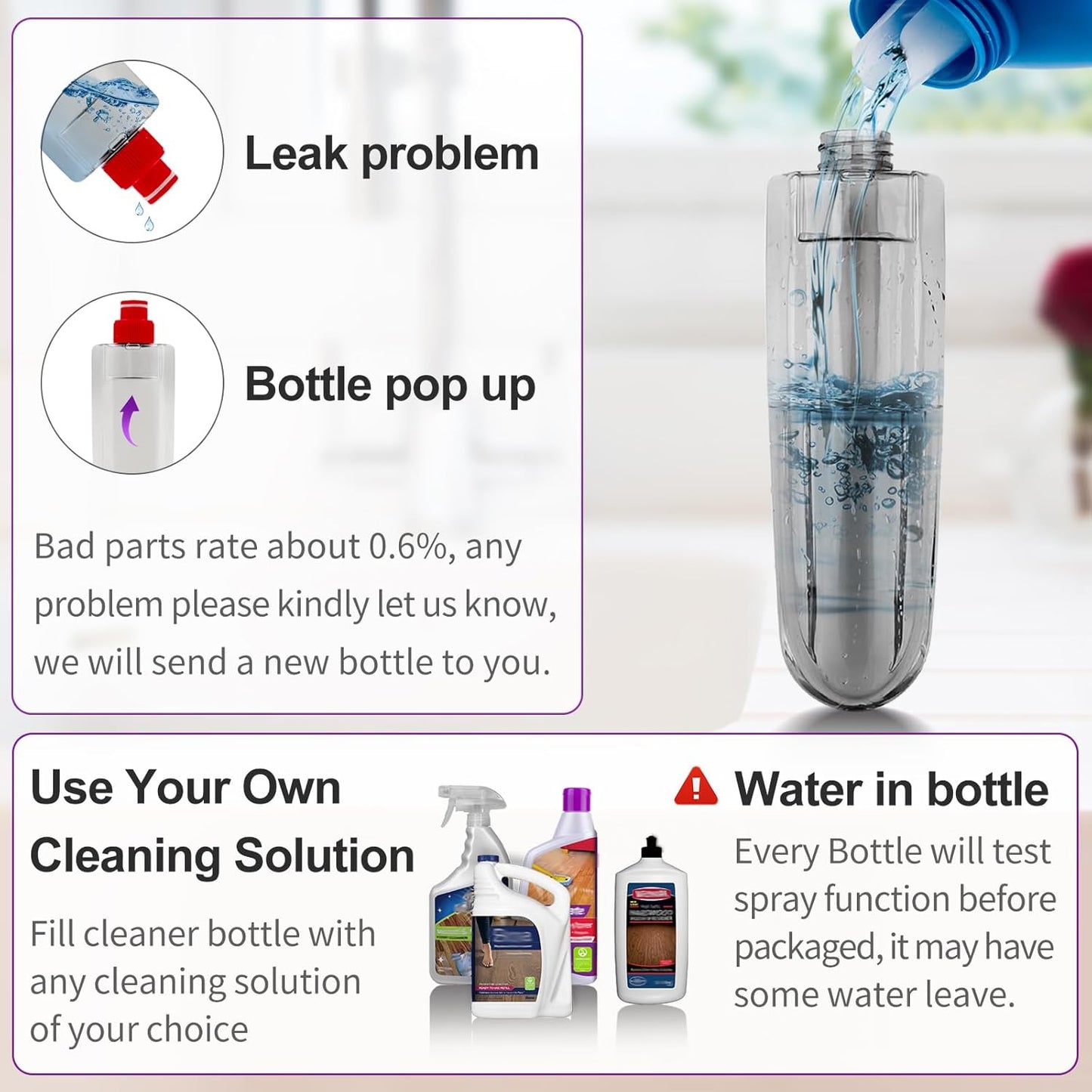 Spray Mops for Floor Cleaning Floor Mop with a Refillable Spray Bottle and 3 Washable Microfiber