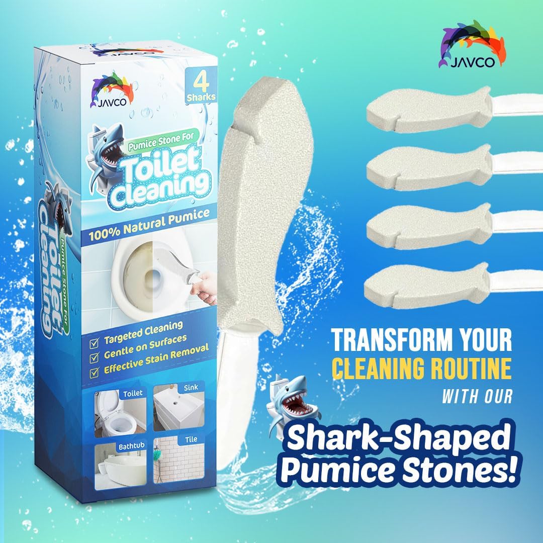 4 Pack Pumice Stone for Toilet Cleaning | Toilet Pumice Stone with Handle | Pumice for Cleaning |