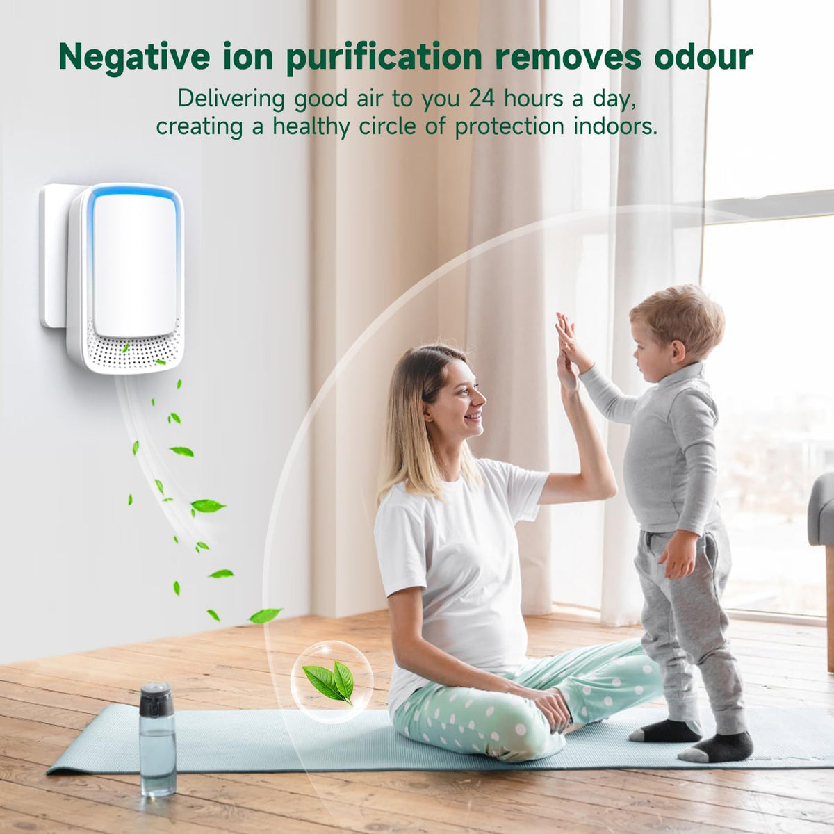 Air Ionizers for Home (3 Pack), Negative Ion Generator, Quiet Air Freshener for Bedroom, Office