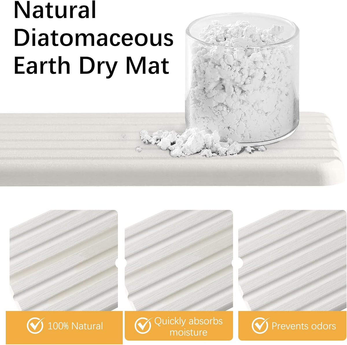 Bathroom Counter Organizer,Perfume Tray,Stone Drying Mat for Kitchen Counter,9.7" x 4.2"x 3.2"