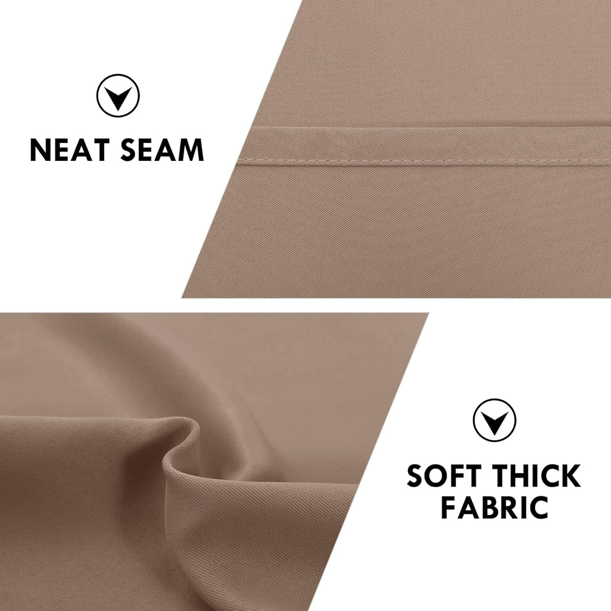 DWCN Blackout Curtains for Bedroom – Rod Pocket Thermal Insulated Noise Reducing Noise Reducing