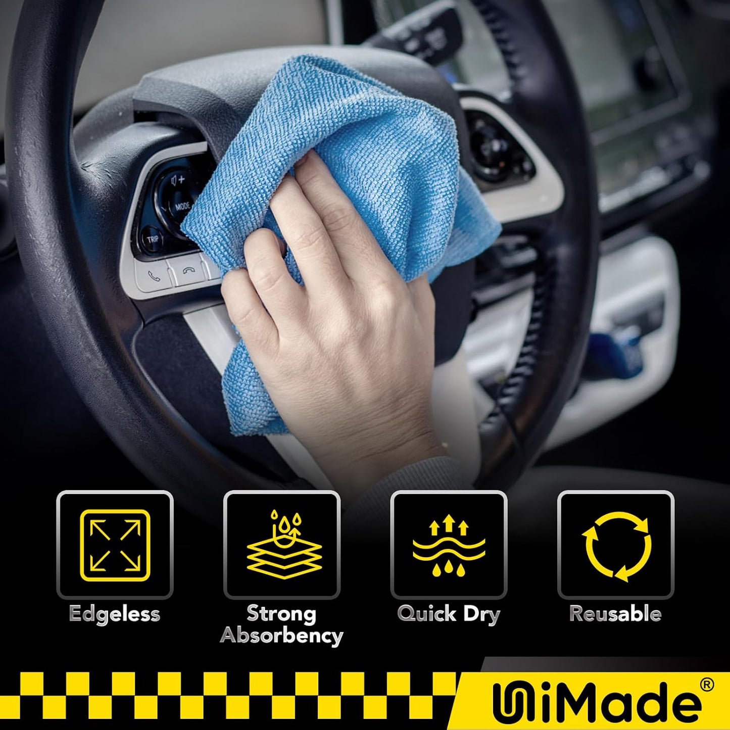 Shop Towels, 100 Pack Commercial Grade Work Rags Microfiber Towels for Cars Cleaning Rags Bulk
