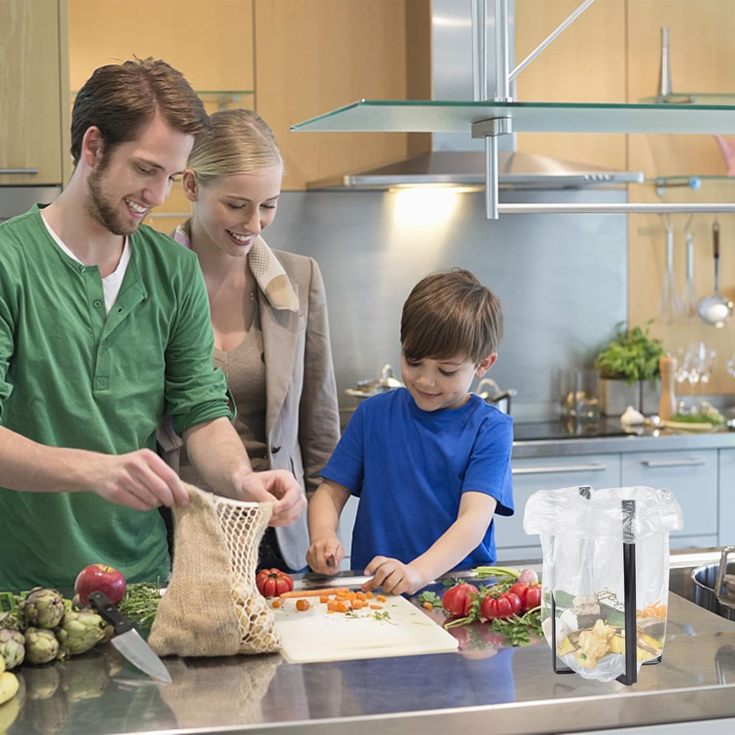 Kitchen Countertop Drying Rack for Bottles, Cups and Plastic Bags - Multifunctional Holder with