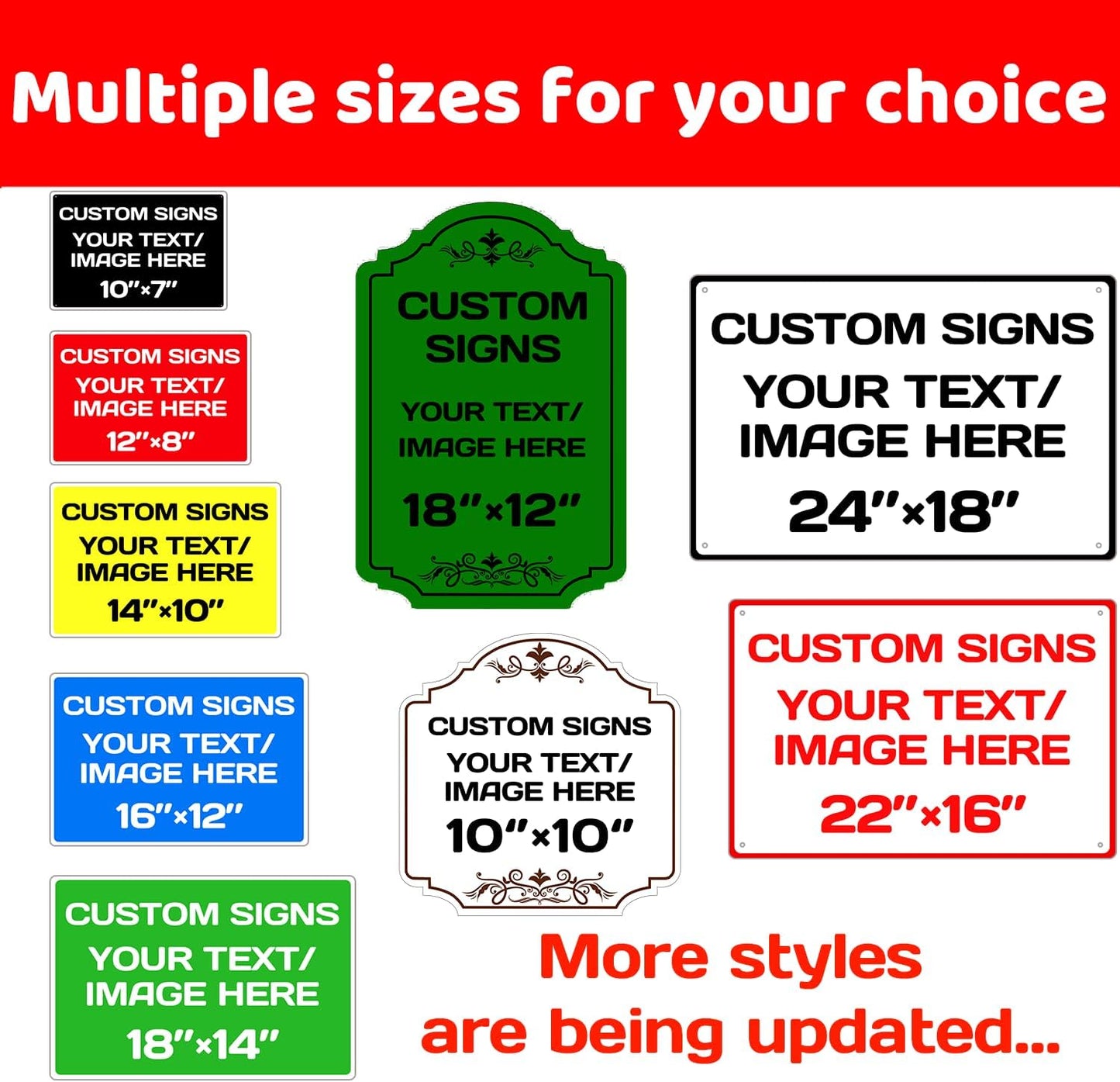 Custom Sign,Personalized Metal signs,Aluminum Weatherproof Metal Sign,Multiple Sizes Custom