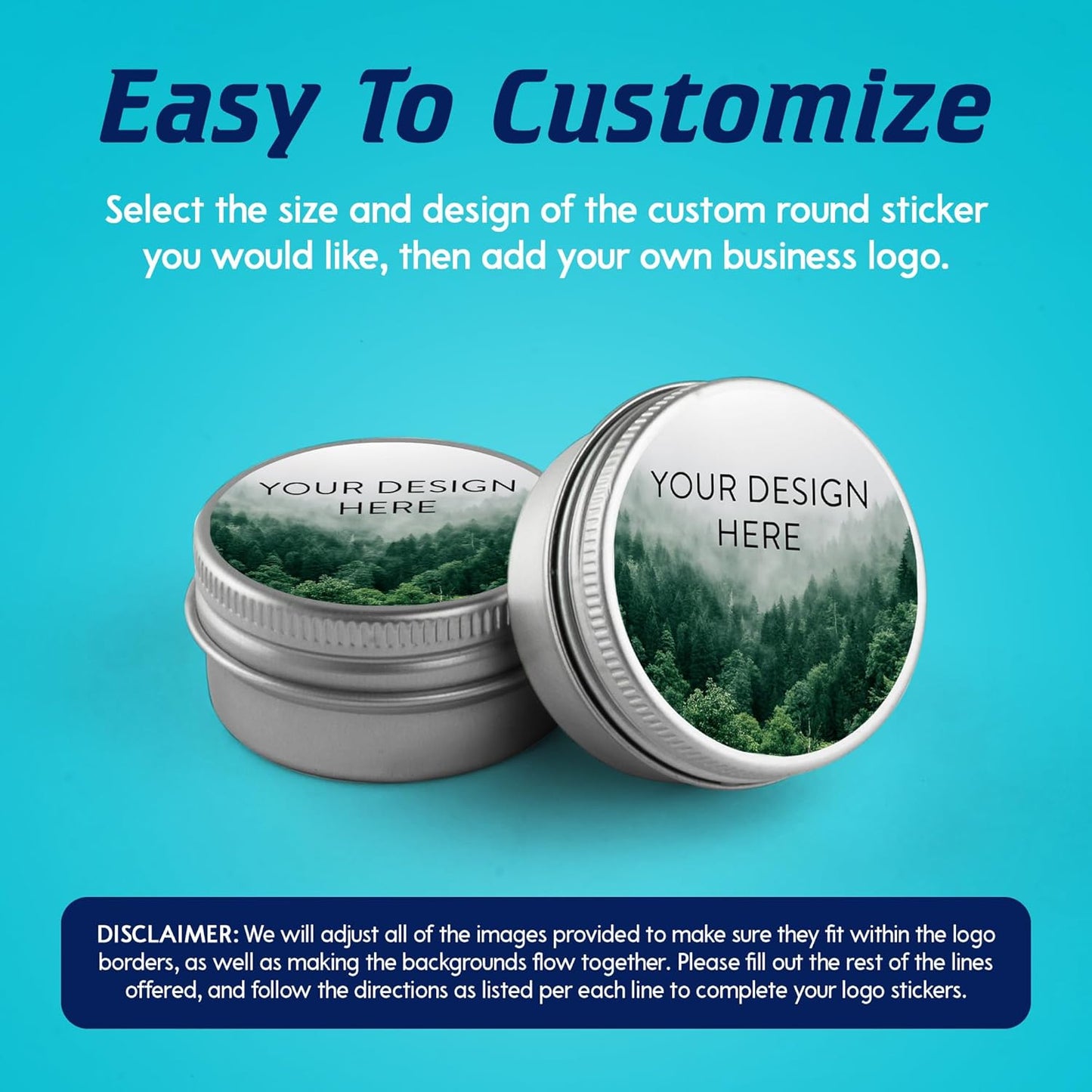 100 Custom Vinyl Stickers - Upload Your own Image, Text, Design, Logo - Personalized Logo Labels