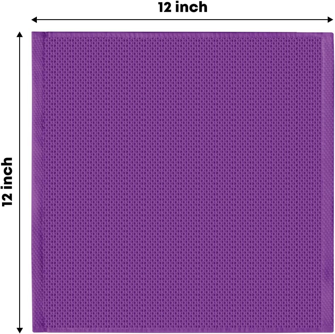 Artoid Mode 100% Cotton Purple Waffle Weave Kitchen Dish Cloths, 12x12 Inch Ultra Soft Absorbent