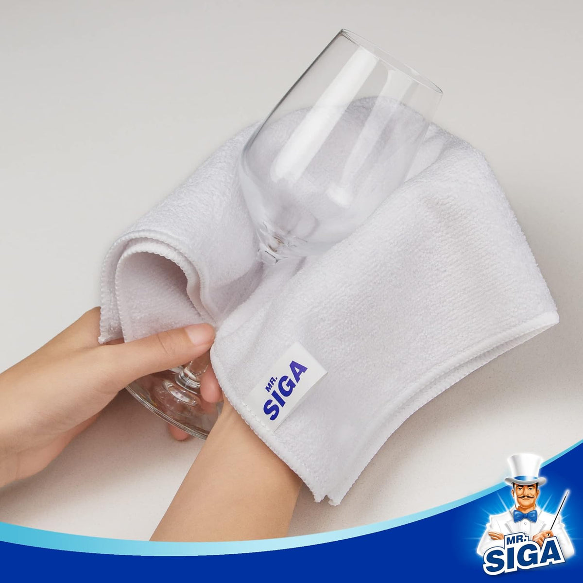 MR.SIGA Microfiber Cleaning Cloth, All-Purpose Microfiber Towels, Streak Free Cleaning Rags, Pack