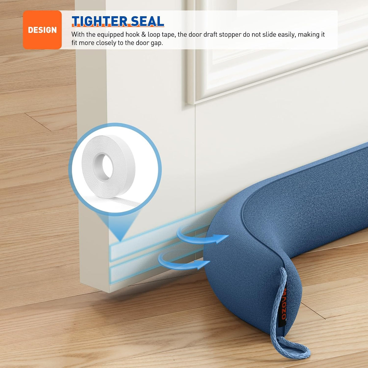 MAGZO Door Draft Stopper, 36 Inch Under Door Draft Blocker Noise Stopper, Weighted Wind Blocker