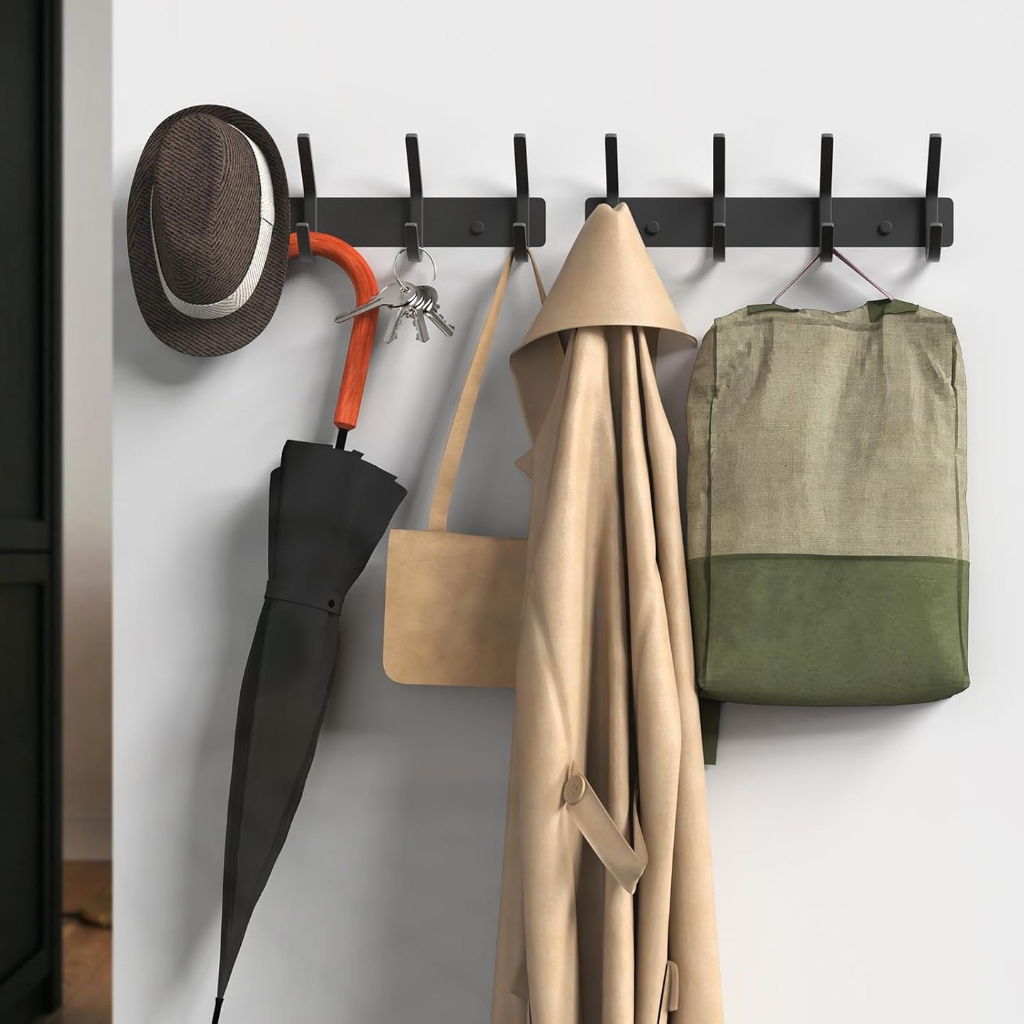 VAEHOLD Wall Hooks, Heavy Duty Aluminum Towel Hooks for Hanging Coat, Hat, Key, Clothes, Closet