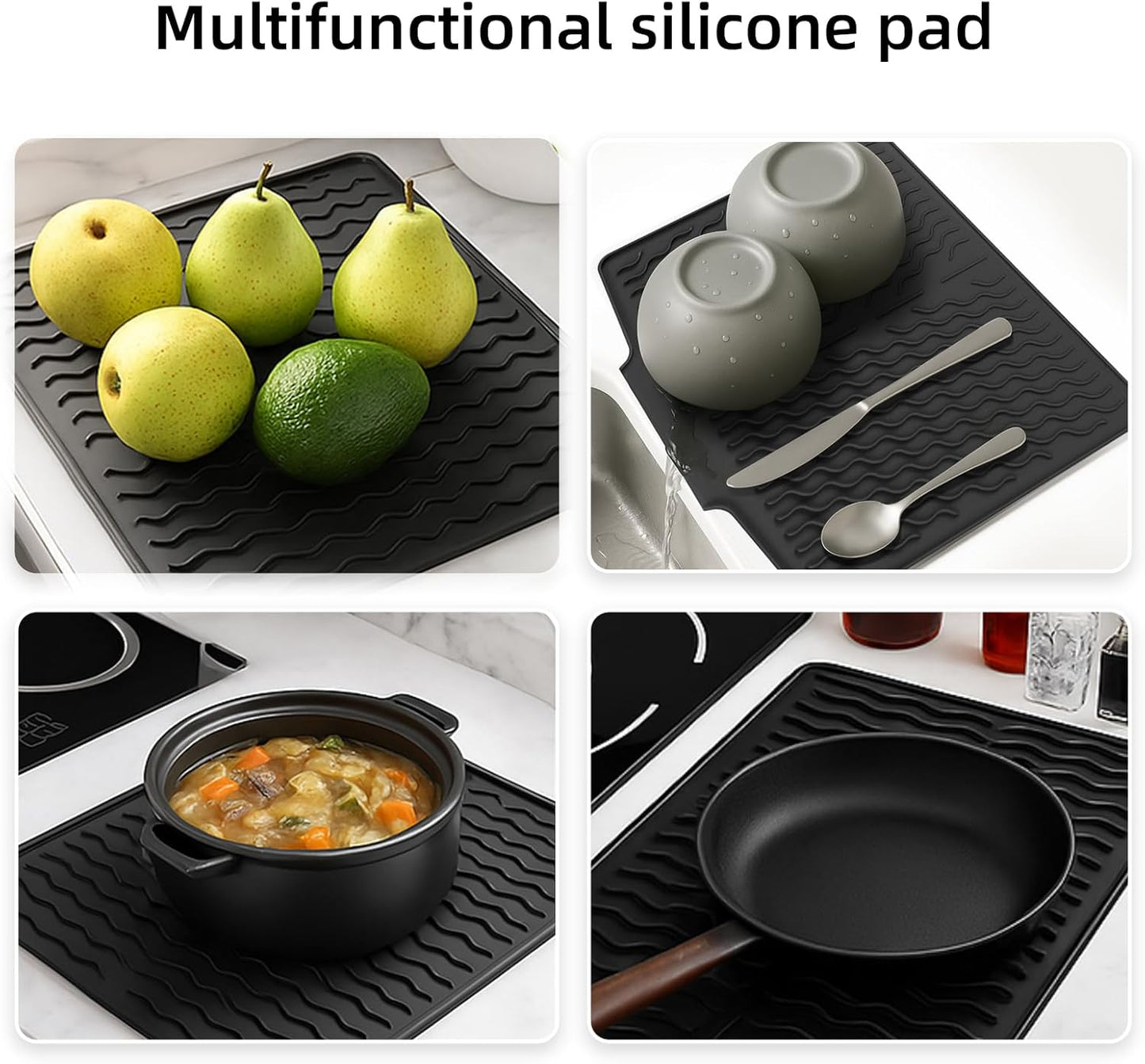 Dish drying mats for kitchen counter, Silicone dish drying mat ,Heat resistant mats for