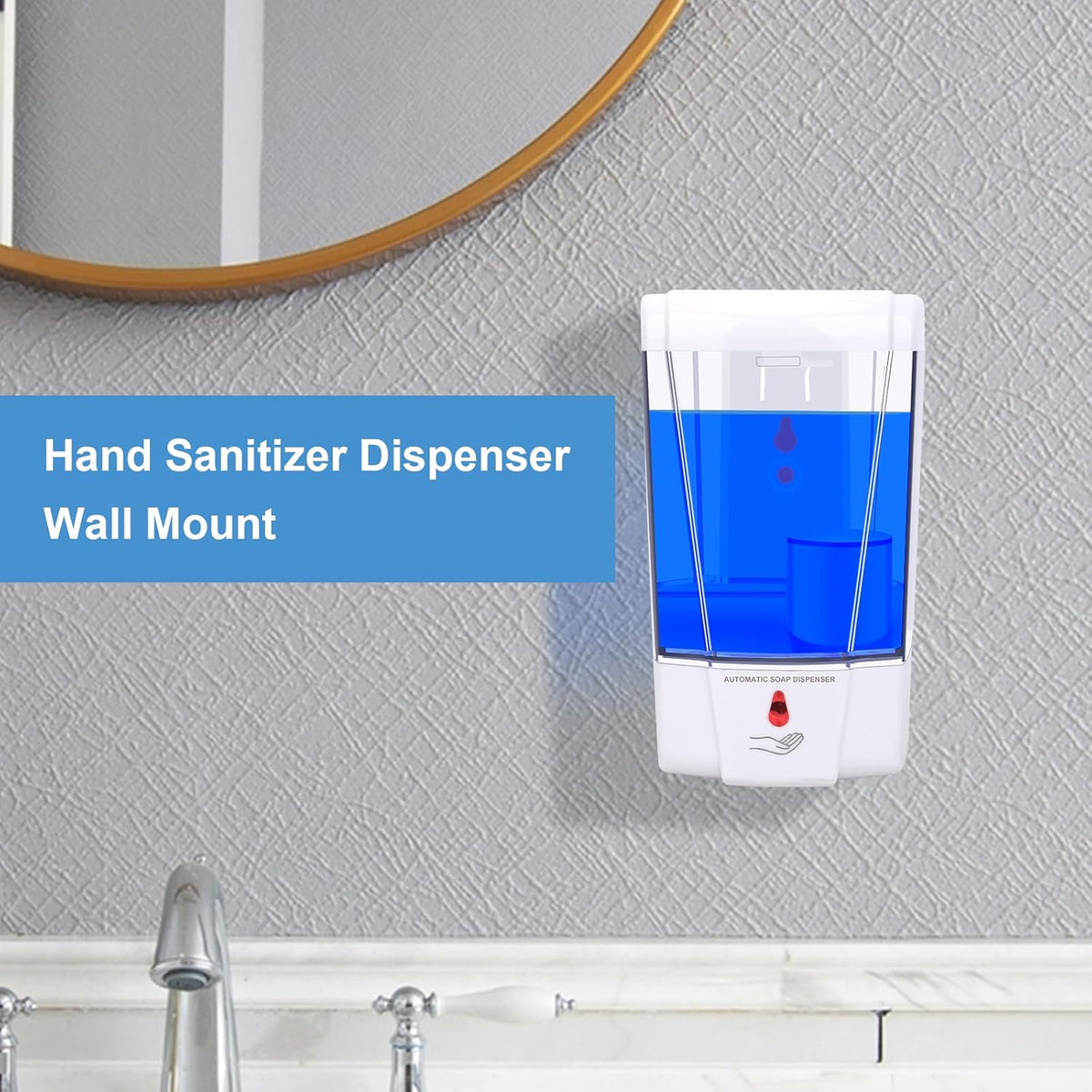 Automatic Soap Dispenser Wall Mounted: 700ml/23.7oz Commercial Hand Soap Dispenser Wall Mount