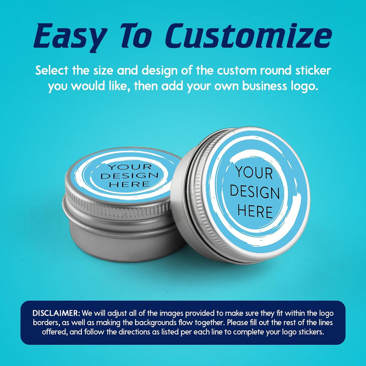 100 Custom Vinyl Stickers - Upload Your own Image, Text, Design, Logo - Personalized Logo Labels