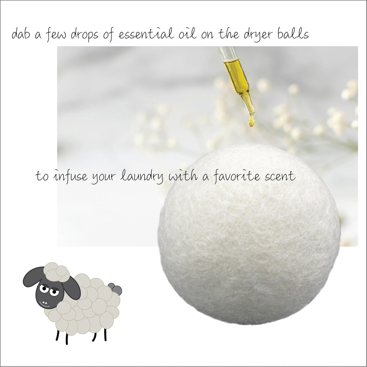 Three by Three Seattle Felt·Like·it!™ Wool Dryer Balls + Storage Bin: Reduce Drying Time, Static