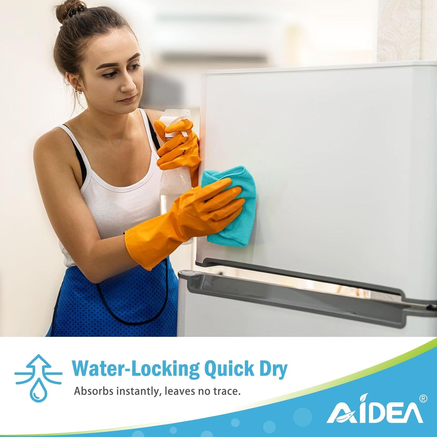 AIDEA Microfiber Cleaning Cloth-12PK, Soft Microfiber Towels for Cars, Absorbent Cleaning Rags
