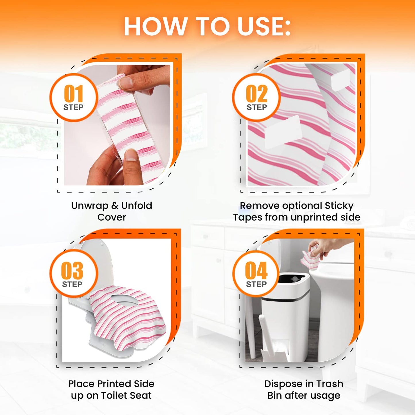 20 Extra Large Toilet Seat Covers Disposable for Kids & Adults-Toilet Covers Disposable for