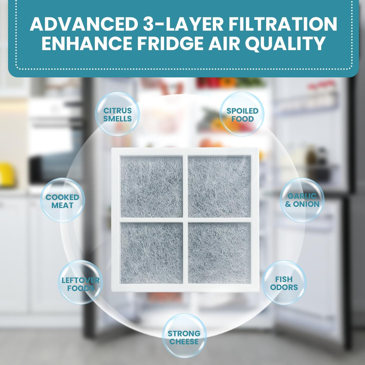 LT120F Refrigerator Air Filter Compatible with LG Refrigerator Air Filter Replacement ADQ73214404