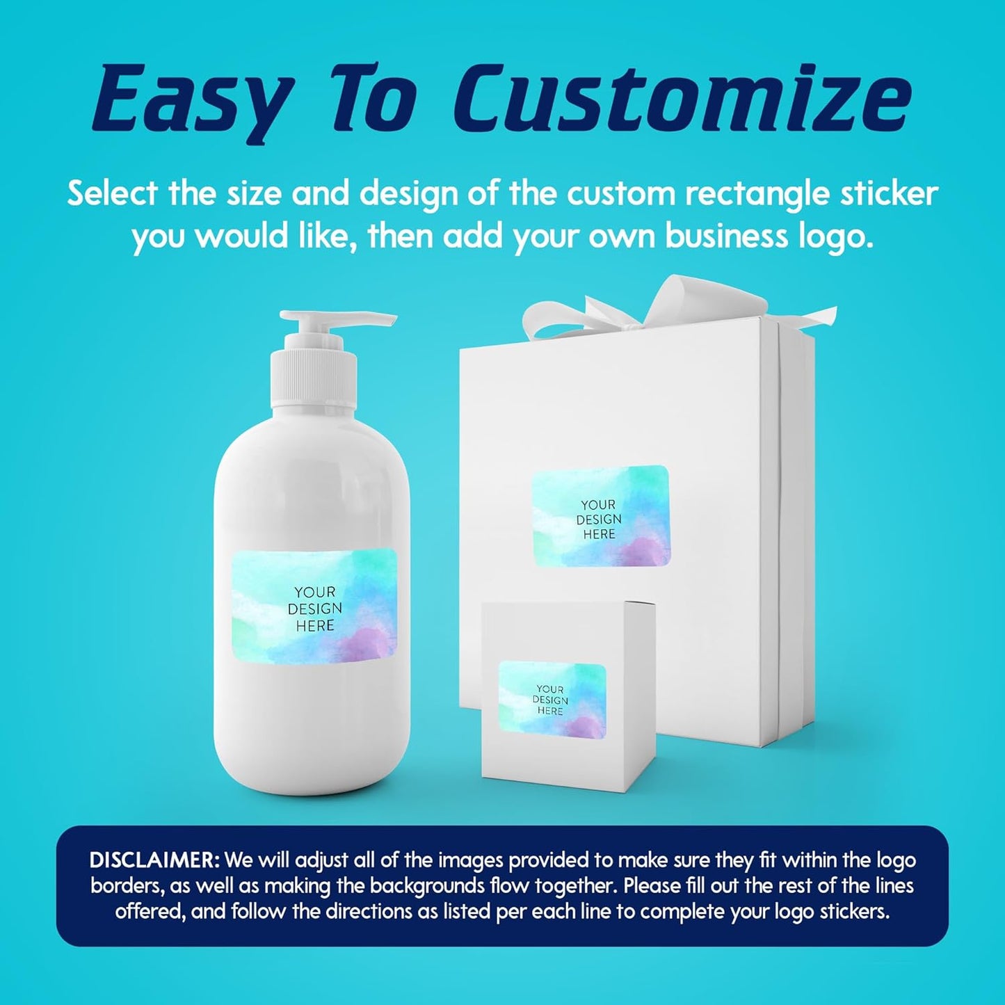 100 Custom Vinyl Stickers - Upload Your own Image, Text, Design, Logo - Personalized Logo Labels
