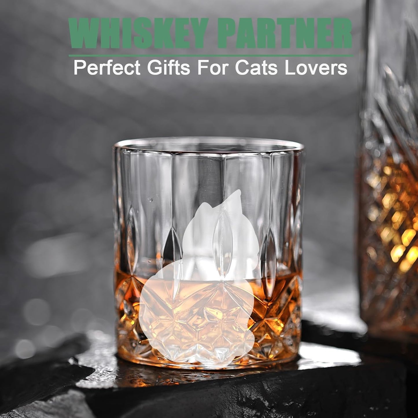 3D Cat Ice Cube Mold, Admaison Ice Cube Tray with Funnel with Funnel for Cocktails, Bourbon,Brandy