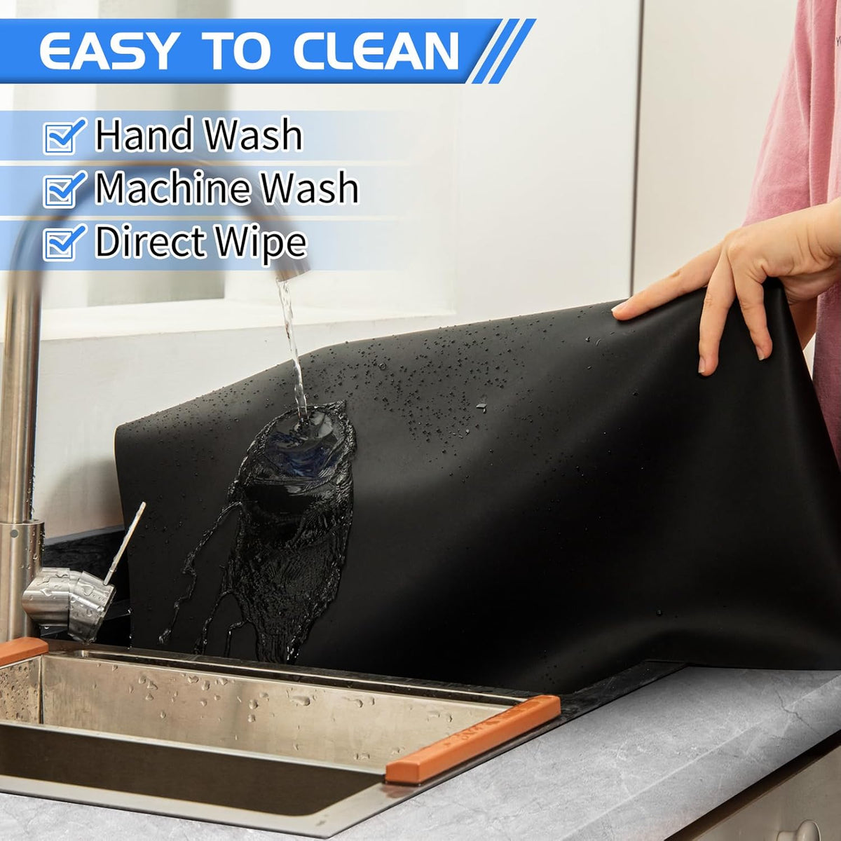 Warome Silicone Mat,36"x 23.6" Heat Resistant Mats for Countertop Protector,Nonstick Silicone Craft