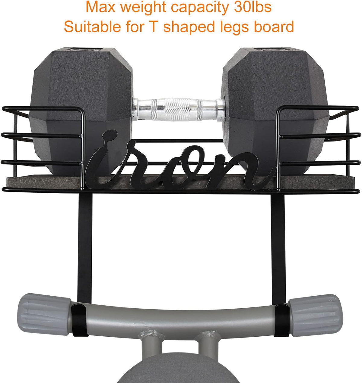 TJ.MOREE Ironing Board Hanger Wall Mount - Laundry Room Iron and Ironing Board Holder, Metal Wall