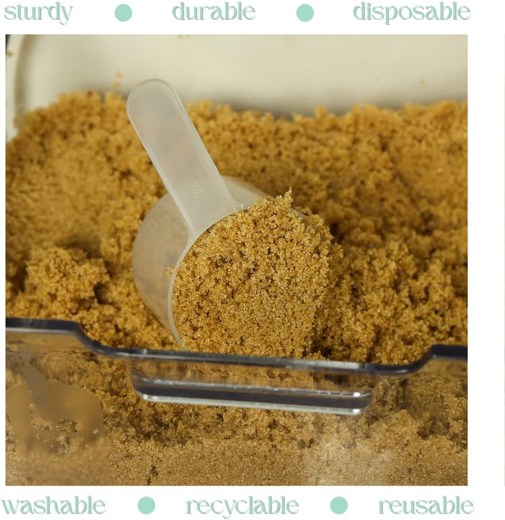 4 Pack – 2 Tablespoon Plastic Measuring Scoop – 1/8 cup / 29.6cc / 29.6 ml / 1 oz. – for Protein