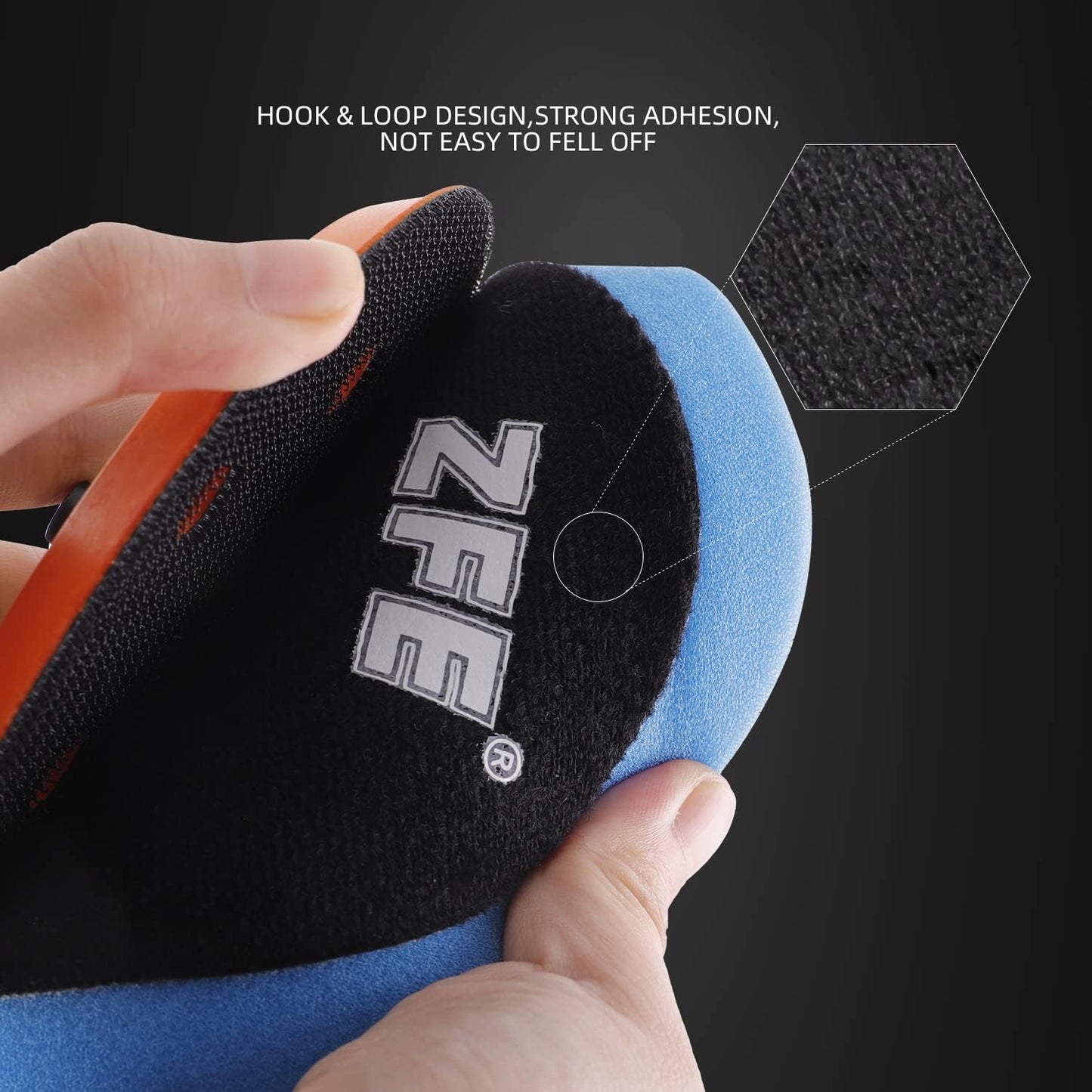Buffing Polishing Pads, ZFE 7Pcs 6"(150mm) Waffle Foam Buffing Pads Polishing Pads Wool Pad Kit for