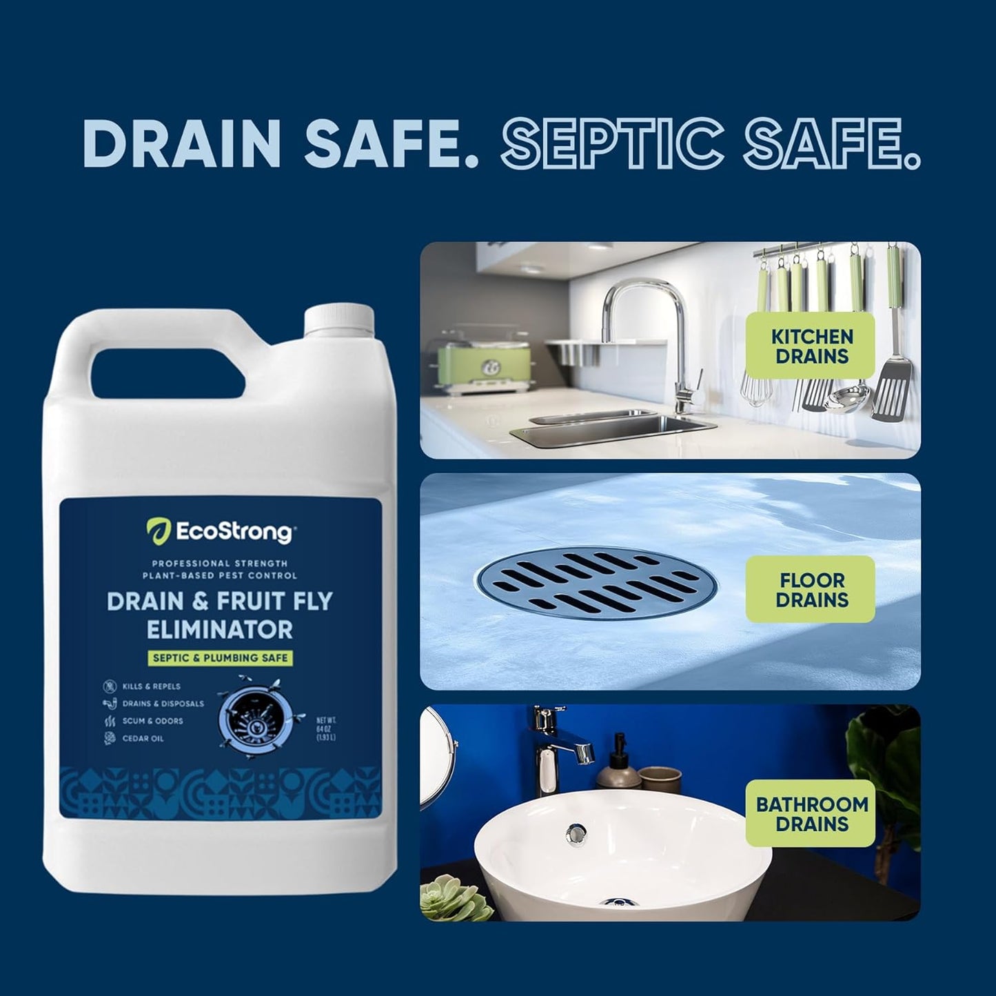 Fruit Fly Drain Treatment | Drain Fly Eliminator | Eliminates Gnats, Sewer Flies and More - Works