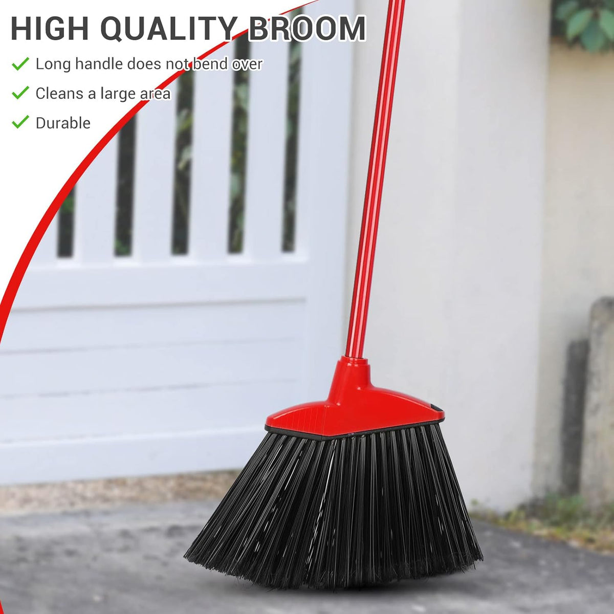 WILLBOND 20 Pcs Heavy Duty Broom Outdoor Indoor Commercial Angle Brooms Bulk for Courtyard Garage
