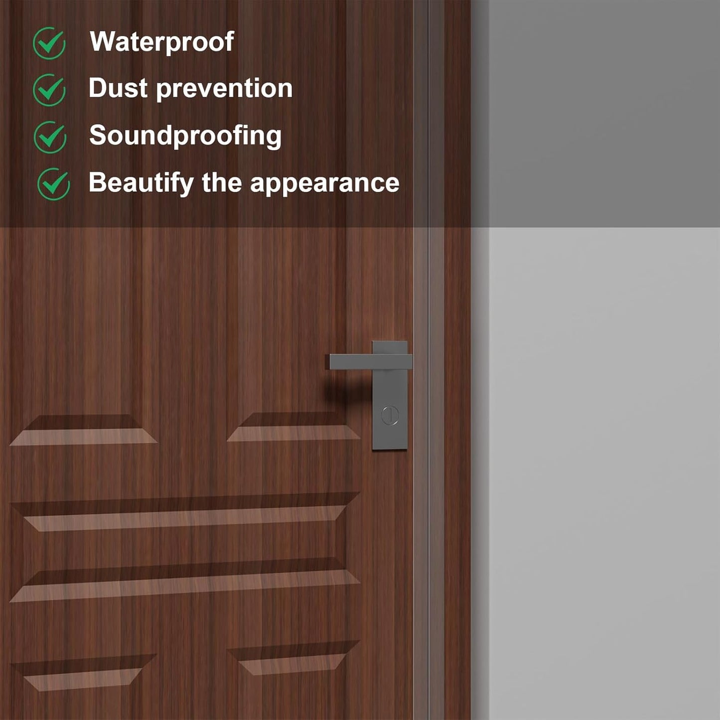 Weather Stripping Door Seal, Silicone Strip for Frame and Gaps Draft Stopper,Glass Shower Door