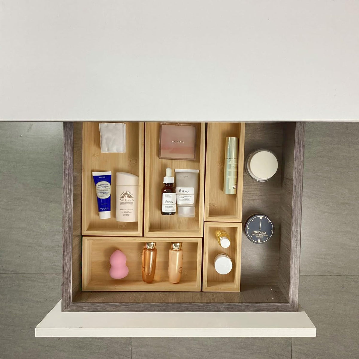bamboo drawer organizer Set,expandable drawer dividers,wooden storage organizers,large trays for