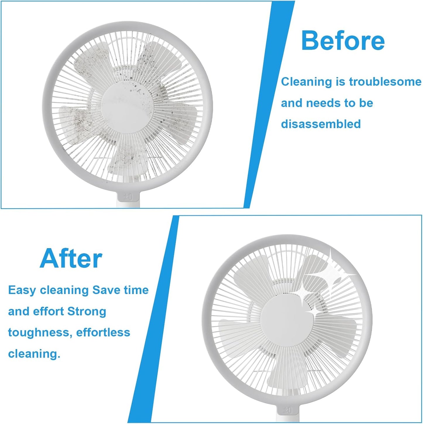 4 Pcs Cobweb Duster, Bendable Fan Duster, Plastic Fan Cleaner Brush,Microfiber Head Dusting Brush
