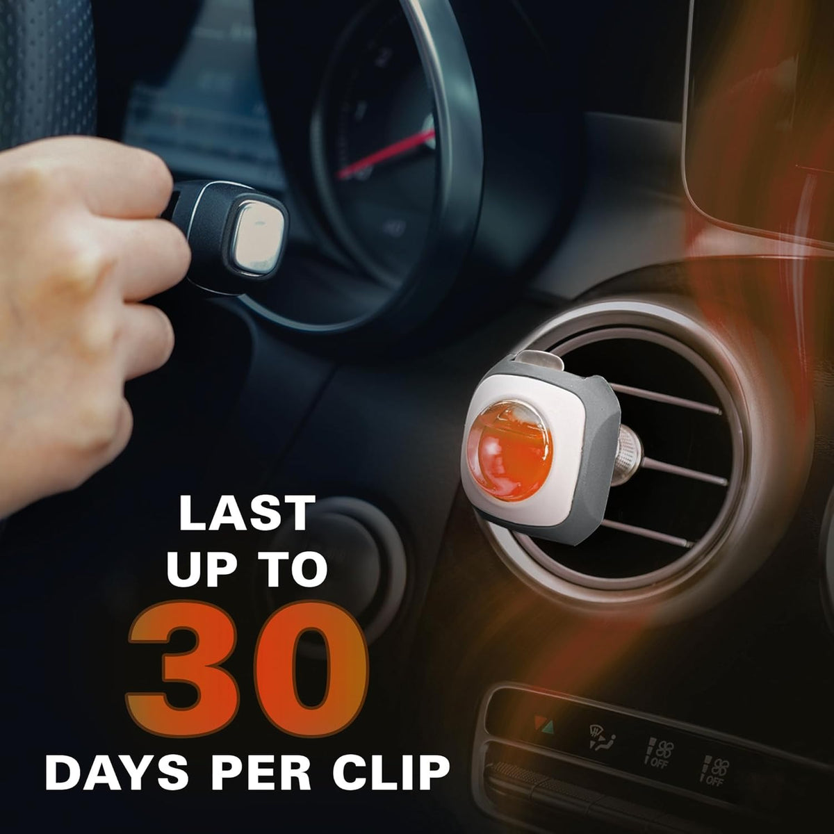 Air Jungles Eleu Pomelo Scent Car Air Freshener Clip, 6 Vent Clips, 4 ml Each, Long Lasting Air