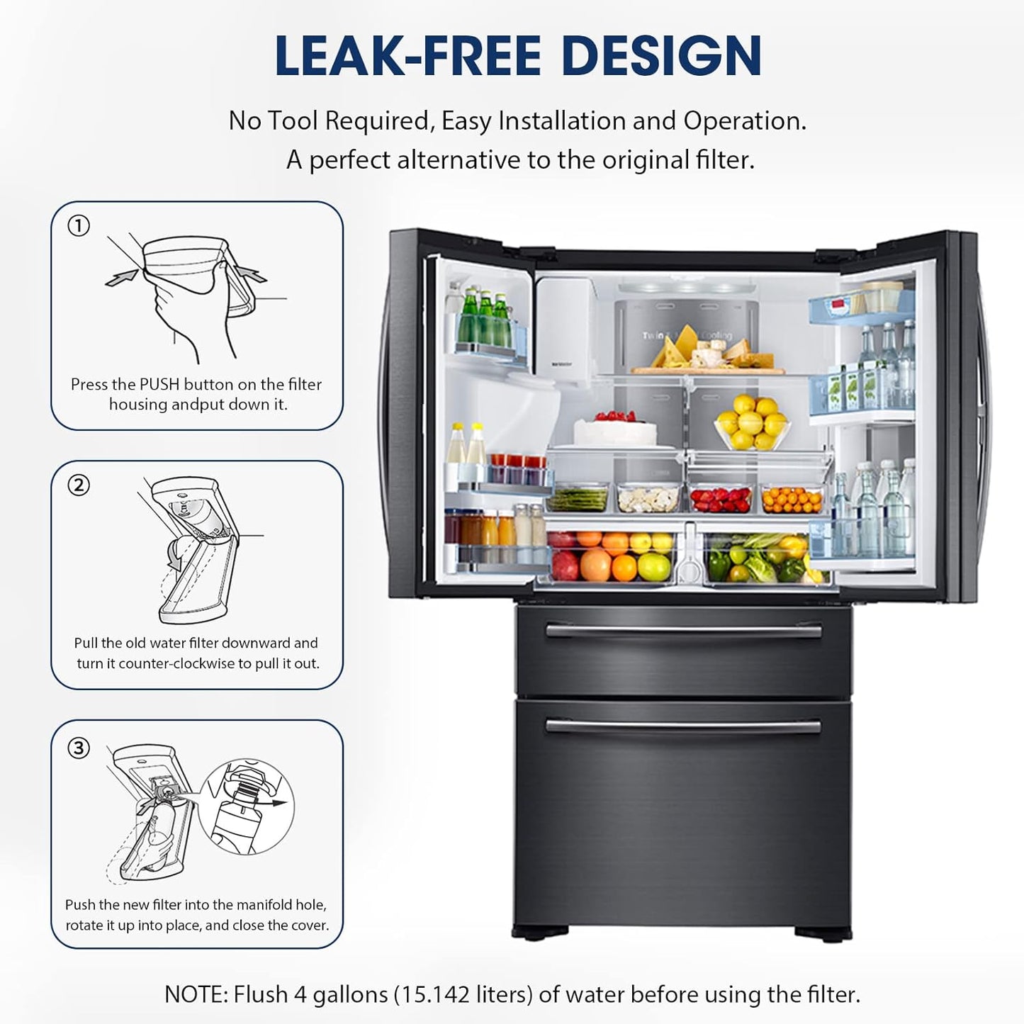 MARRIOTTO Water Filter LT1000PC Replacement for Refrigerator, Compatible with LT1000PC/PCS