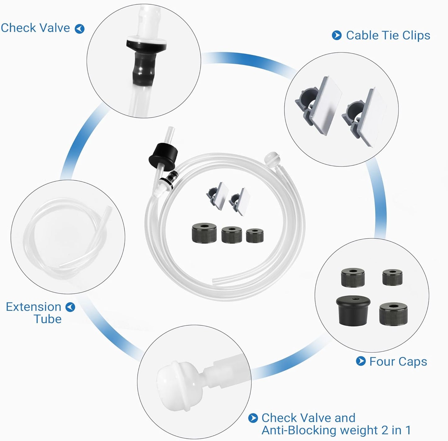 Yofidra Sink Soap Dispenser Extension Kit: Under Sink Dish Soap Dispenser with 47" Tube Hose and